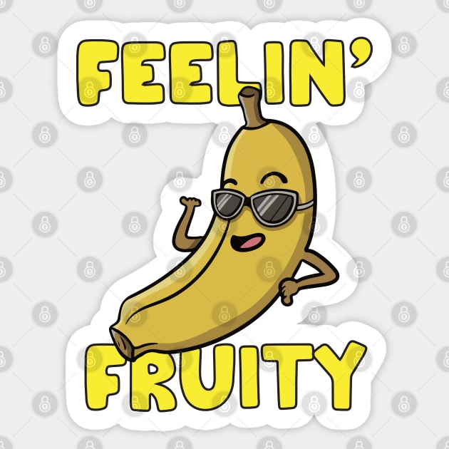 Banana, Feelin' Fruity Sticker by LuminaCanvas